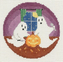 Ghosts Carving Pumpkins