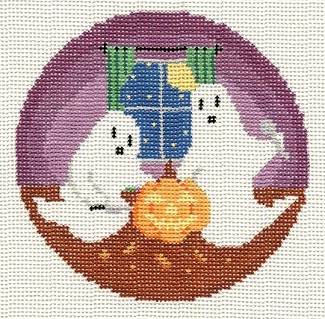 Ghosts Carving Pumpkins
