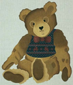Giant Seated Teddy Bear in Sweater Vest