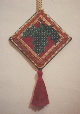 Gilded Holly Ornaments