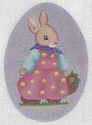 Girl Bunny Egg Ornament