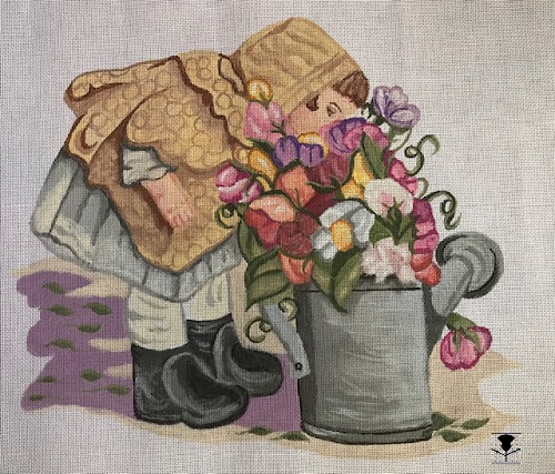 Girl with Watering Can
