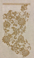 Gold and Ivory Damask Stocking