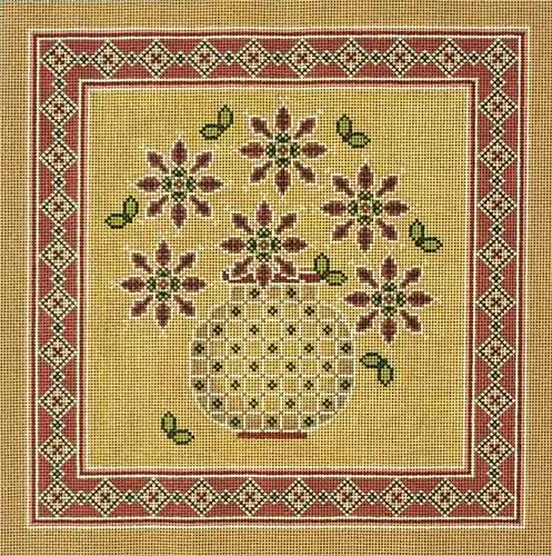 Golden Vase w/ Flowers