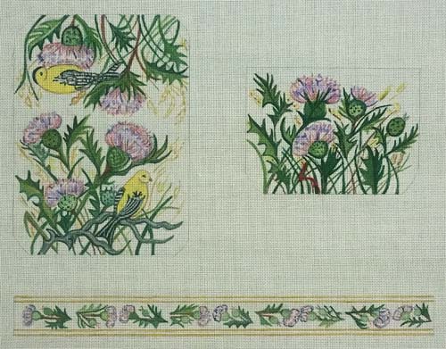Goldfinch and Thistles Purse