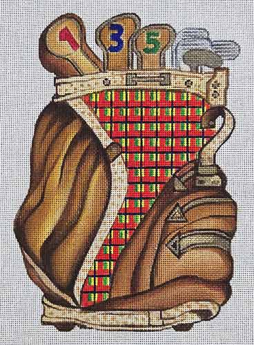 Golf Bag - Plaid & Leather