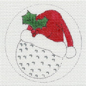 Golf Ball w/ Santa Hat