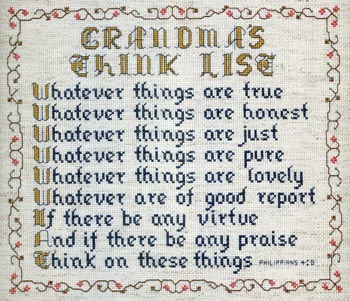 Grandmother's Think List