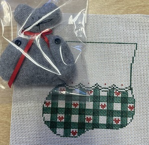 Green Gingham Mini Sock