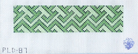 Green Greek Key Key Fob