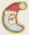 Half Moon Santa Cookie