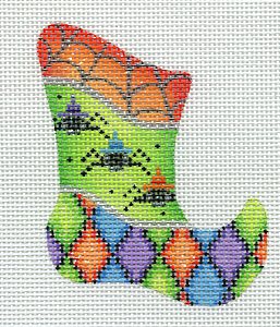 Halloween Sock w/ Spiders