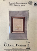 Hannah Shuttleworth 1808 Sampler