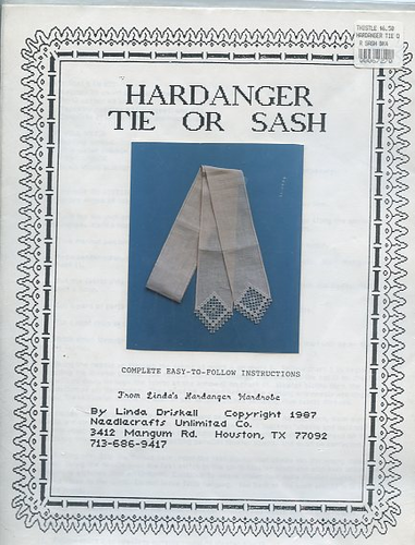 Hardanger Tie Or Sash