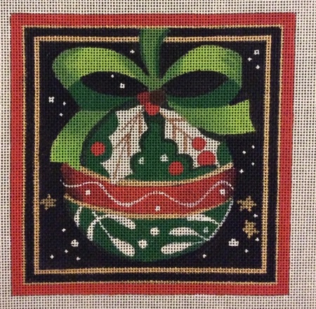Holly Ornament in Square