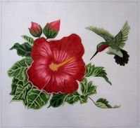 Hummingbird & Rose Mallow