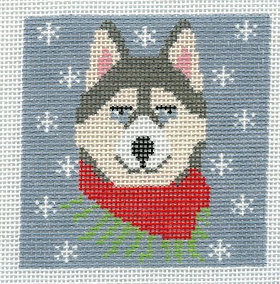 Husky with Bandana