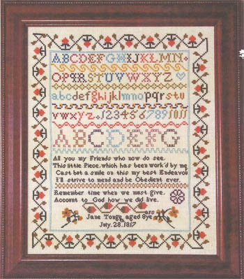Jane Tonge Reproduction Sampler