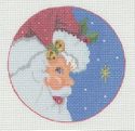 Jolly Santa Face in Profile