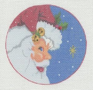 Jolly Santa Face in Profile