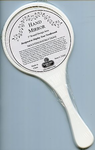 Large White Hand Mirror
