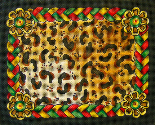 Leopard Skin with Rope Border