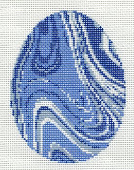 Marbled Egg - Blue and White