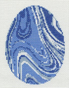 Marbled Egg - Blue and White