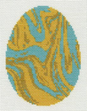 Marbled Egg - Gold Dipped Teal