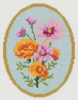 Marigold and Cosmos Oval
