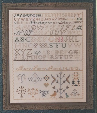 Mary Snow 1842 Sampler