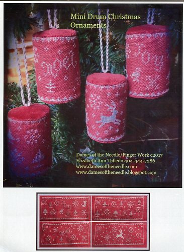 Mini Drum Christmas Ornaments