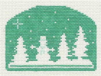 Mint Green Snowman Silhouette