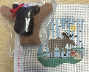 Moose & Birch Trees Mini Sock