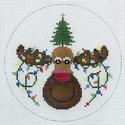 Moose w/ Christmas Lights