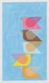Multi Birds on Blue