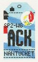 Nantucket ACK Travel Tag