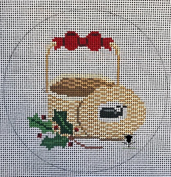 Nantucket Basket-Whale, Bow & Holly