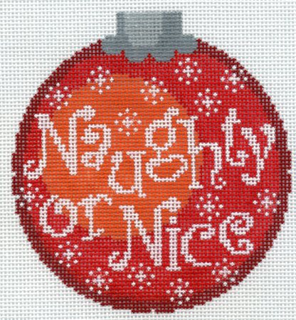 Naughty or Nice Red Ornament