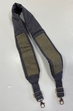 Navy Plaid Strap w/ 26ct Hickory