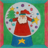One Snow Globe Santa Smiling