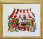 Open Market With Red Canopy