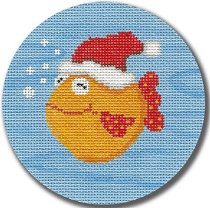 Orange Fish w/ Santa Hat