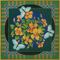 Orange Flowers and Butterflies