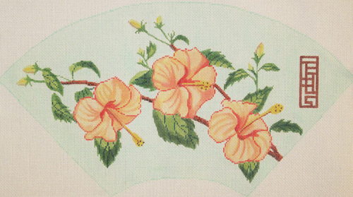 Orange Flowers Fan