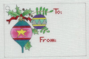 Ornaments and Holly Gift Tag