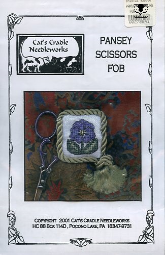 Pansey Scissors Fob