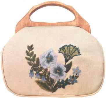Pansies Bermuda Bag w/handle