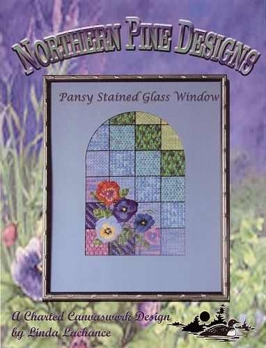 Pansy Stained Glass Window