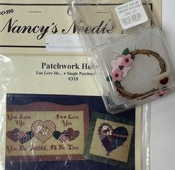 Patchwork Hearts with Wreath